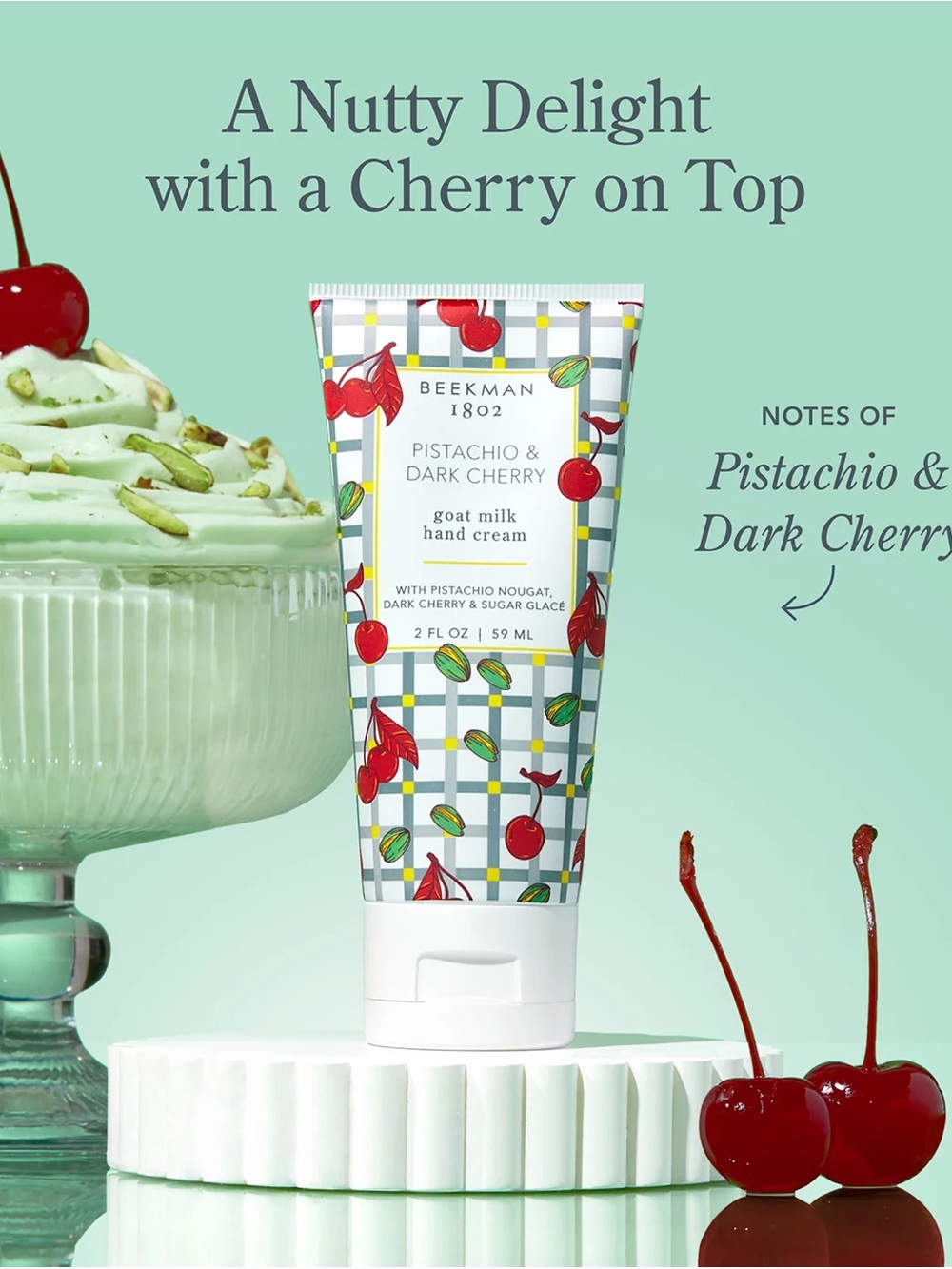 Beekman 1802 Pistachio & Dark Cherry Goat Milk Hand Cream